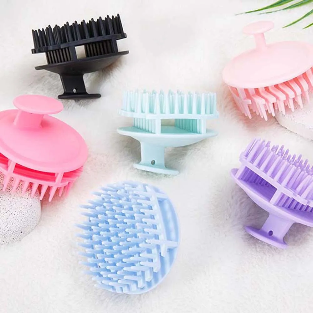 

Hollowing Out Brush Head Shampoo Brush Body Brush Wet and Dry Hair Washing Comb Bath SPA Hair Care Tool Head Washing Brush