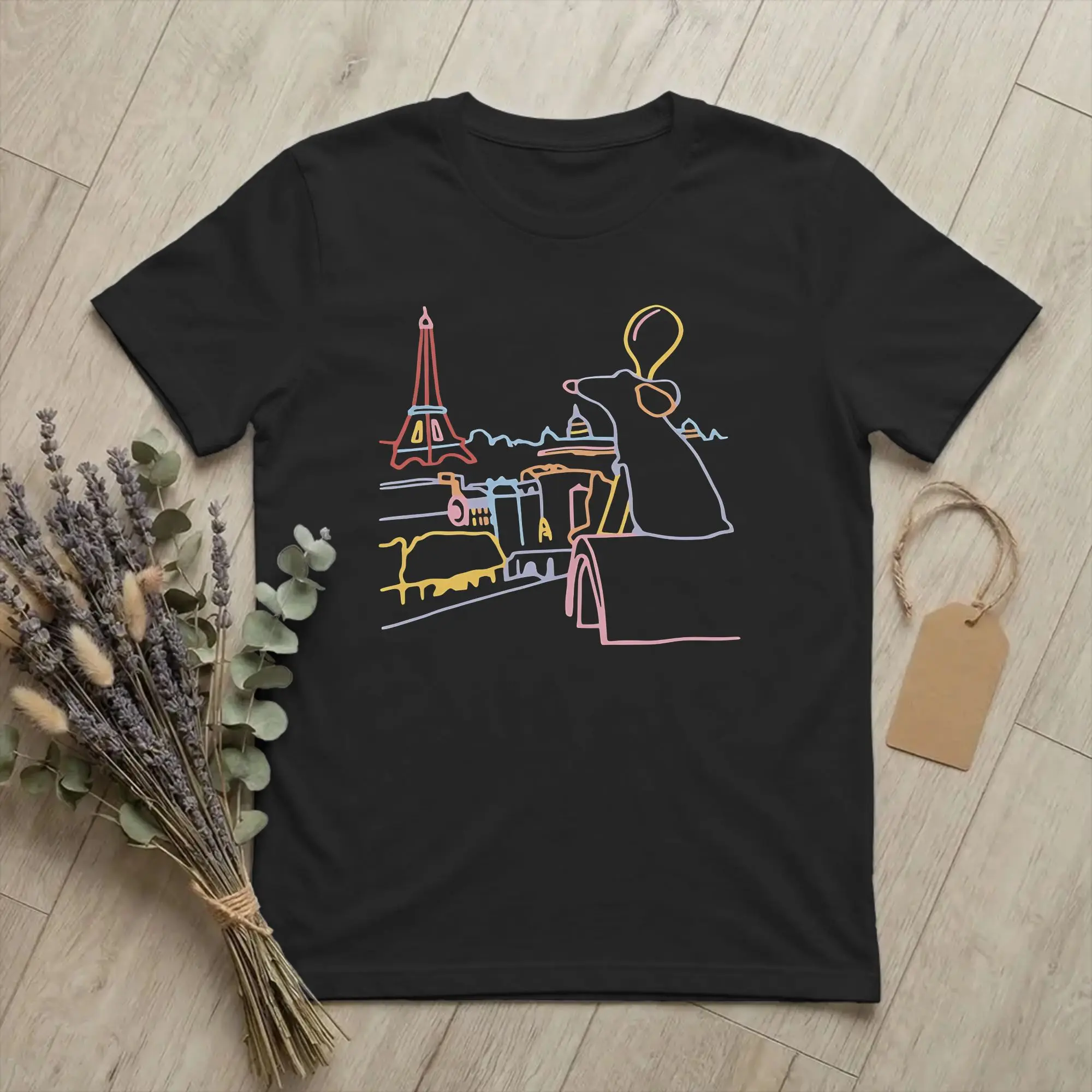 Fashion  Little Chef Remy Art  Tshirts Men 100%Cotton Short Sleeve Ratatouilles O-neck Summer TopsTops