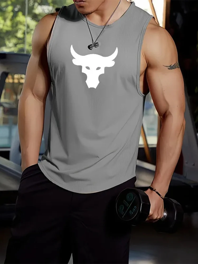 Men's Fitness Clothing Summer Soft Breathable Tank Top 5 Colors Available Athletic Casual Sleeveless T-Shirt Bodybuilding