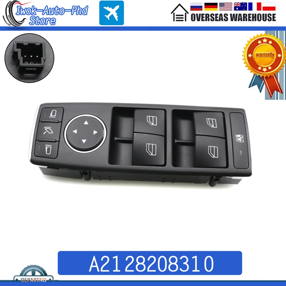 A2128208310 Electric Power Window Master Switch Front Left Driver Side for Mercedes C-CLASS W204 E-CLASS W212 W207 C207