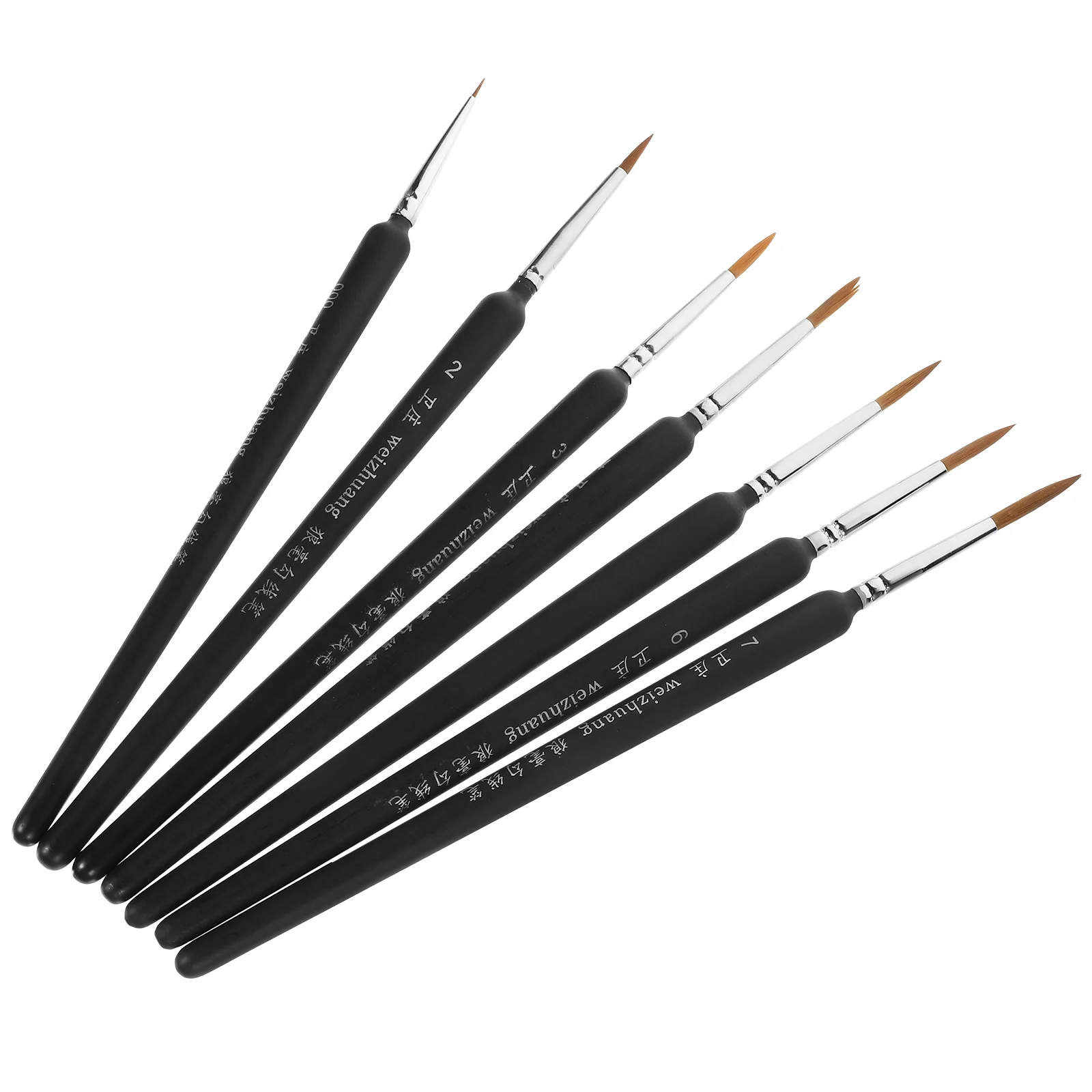 

7pcs Wolf Hair Set for Detail Painting Miniatures Acrylic Watercolor Oil Gouache (000 + 2 + 3 + 4 + 5 + 6 + 7)