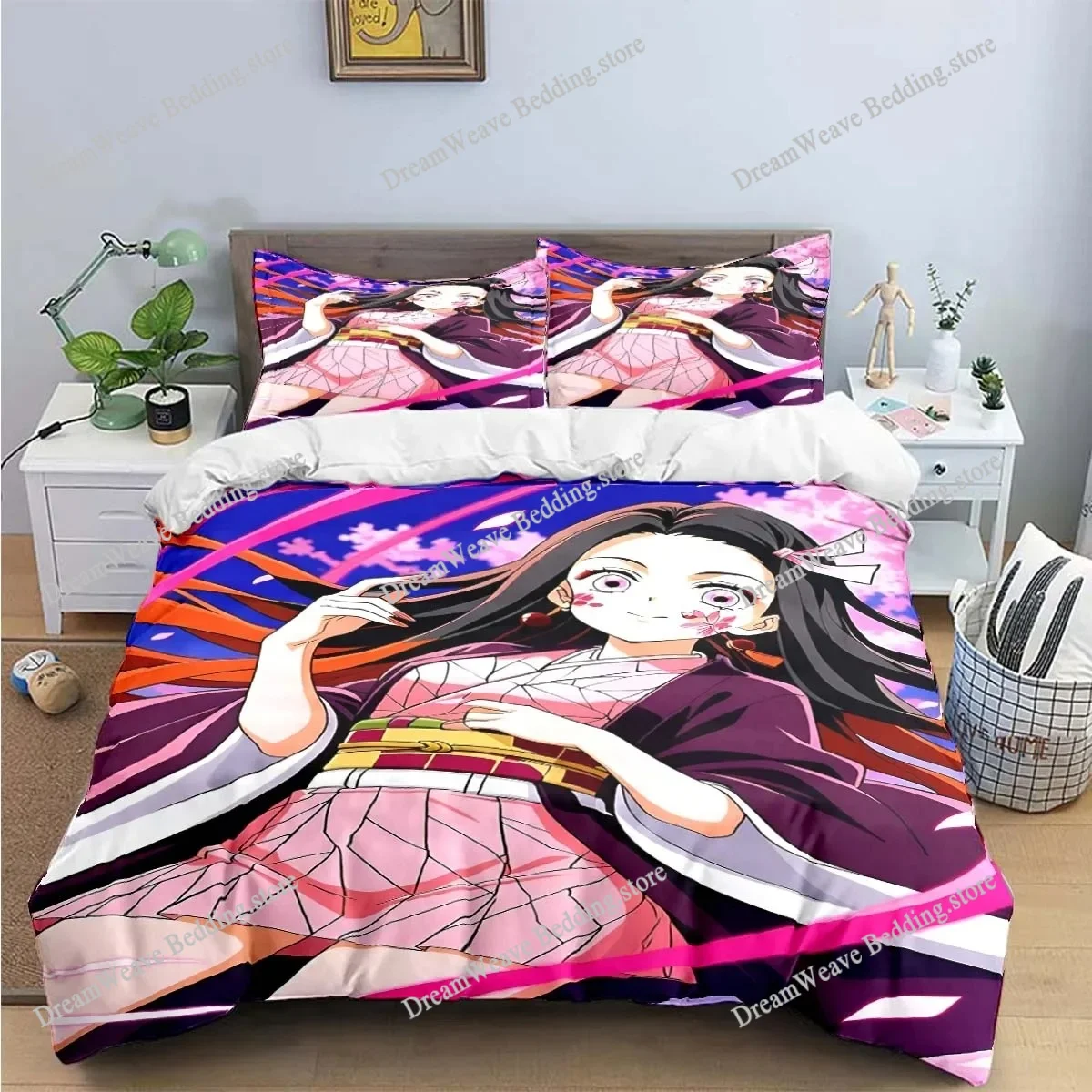 

Fashion Geometric Trapezoid Printed Duvet Cover,Simple Modern Geometric Bedding Set, Single Double Bed Quilt Cover and Pillowcas