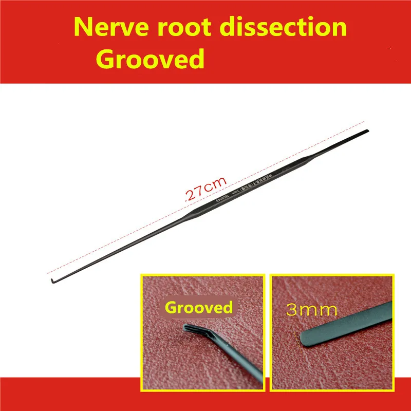 Orthopedic instrument medical double head nerve root stripping tool  Periosteal stripper band groove hook round head sharp blade