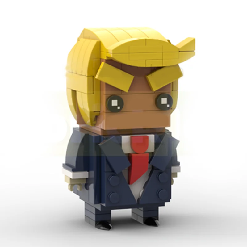 142PCS MOC Creative Model Trump DIY Assembly Building Blocks Home Decor Display Birthday Gift Collectible Building Display Gift view 2