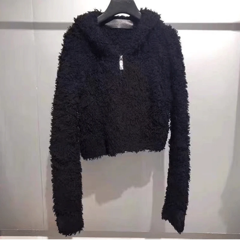 

Bla eep Fce Zip-Up Hooded Knitted Cardigan Women's Sle Casual Faion Princ eenn Brand Online Exclusive 2025 Wi...