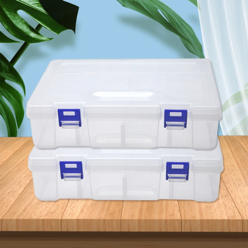 PP-Box, rechteckige Kunststoffbox, transparente Aufbewahrungsteile, Zubehör für Desktop- und Schubladenaufbewahrung und Organisation usw