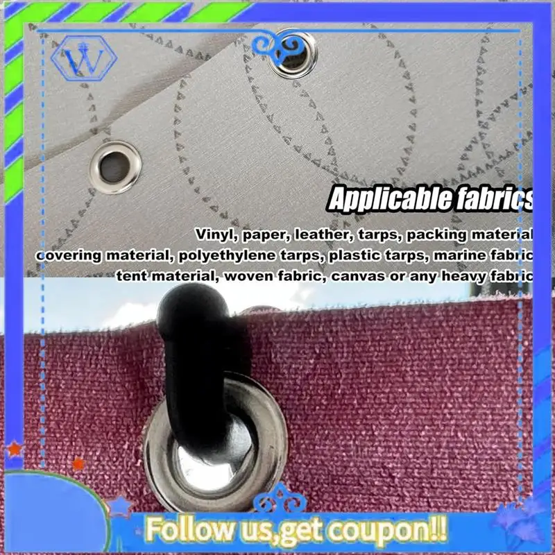 

Easy To Use 1/2 Inch Grommet Tool Kit, Grommet Kit,Leather Punch Pliers With 200 Silver Metal Eyelets For Leather,Belts,Shoes,Fa