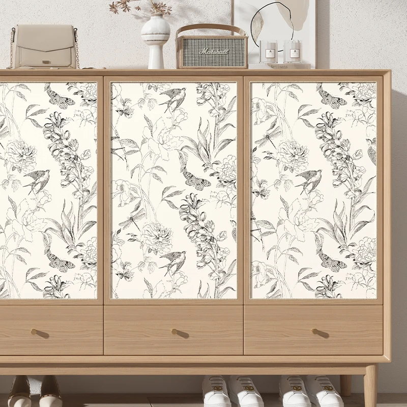 WallpaperOld Wardrobe Interior Dedicated Refurbished Stickers Self-Adhesive Cabinet Swallow Printing Moisture-Proof Mildew-Proof