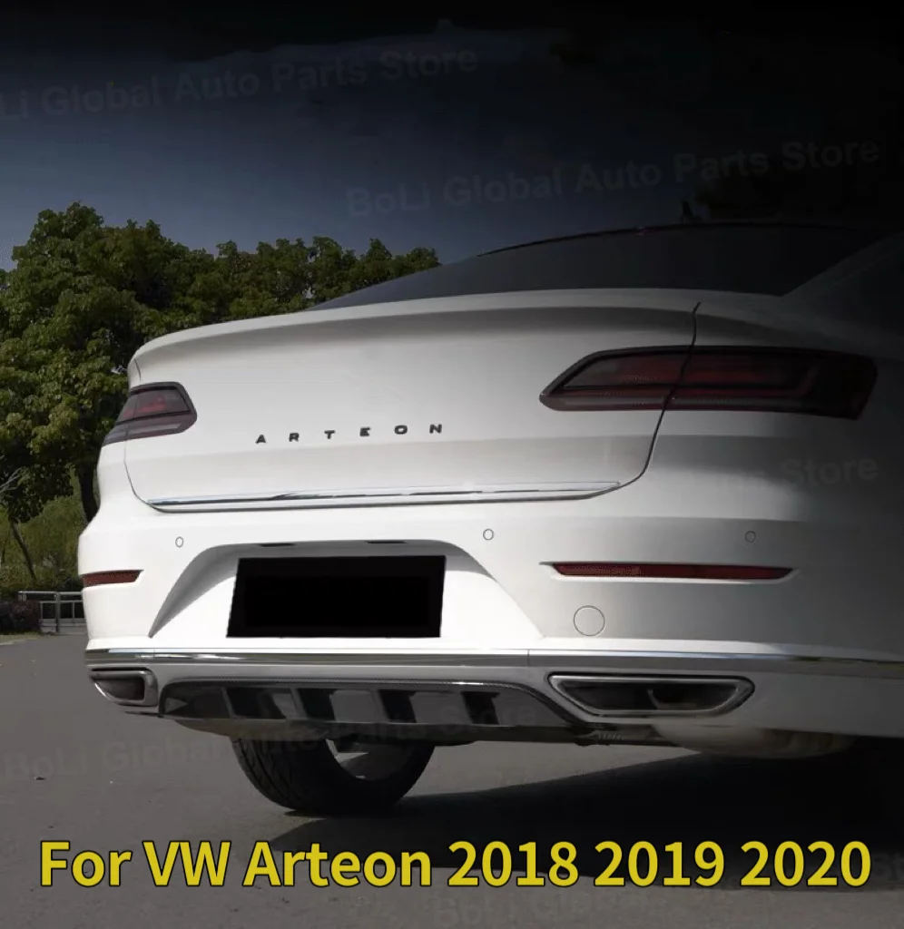 Rear Bumper Surround Lip Spoiler For vw Arteon Spoiler 2018 2019 2020 Body Kit PP Material Deflector Car Accessories