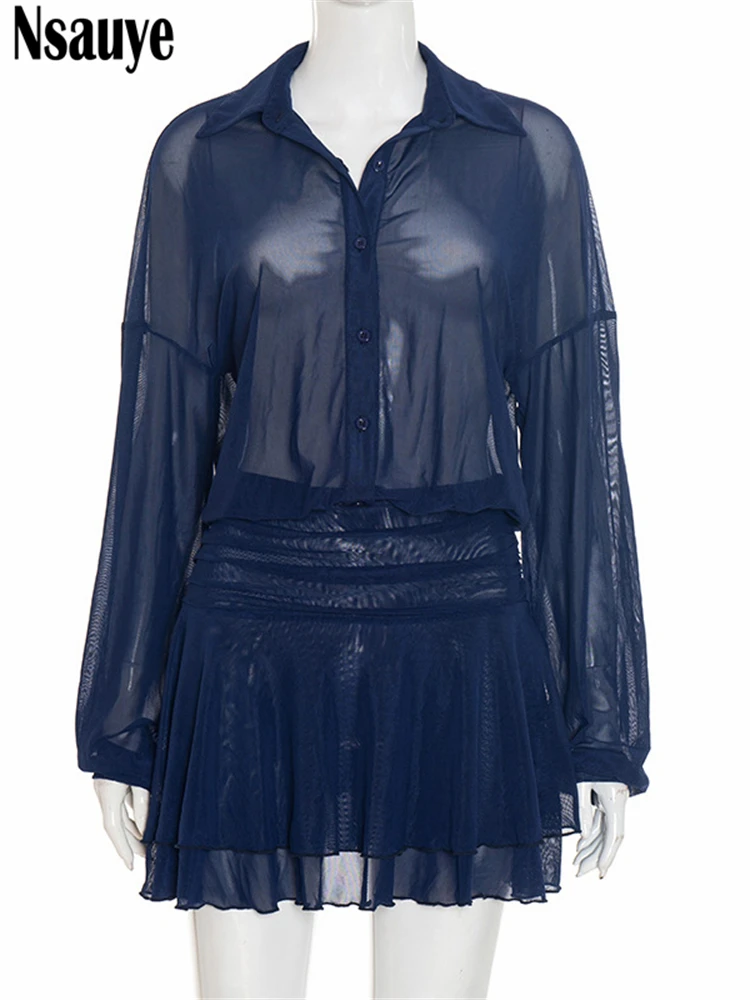 Nsauye New Fashion Elegante Mini Ruffles Sexy Night Club Camicetta Camicia Abito con scollo a V Inverno 2025 Abiti da sera per feste 2025