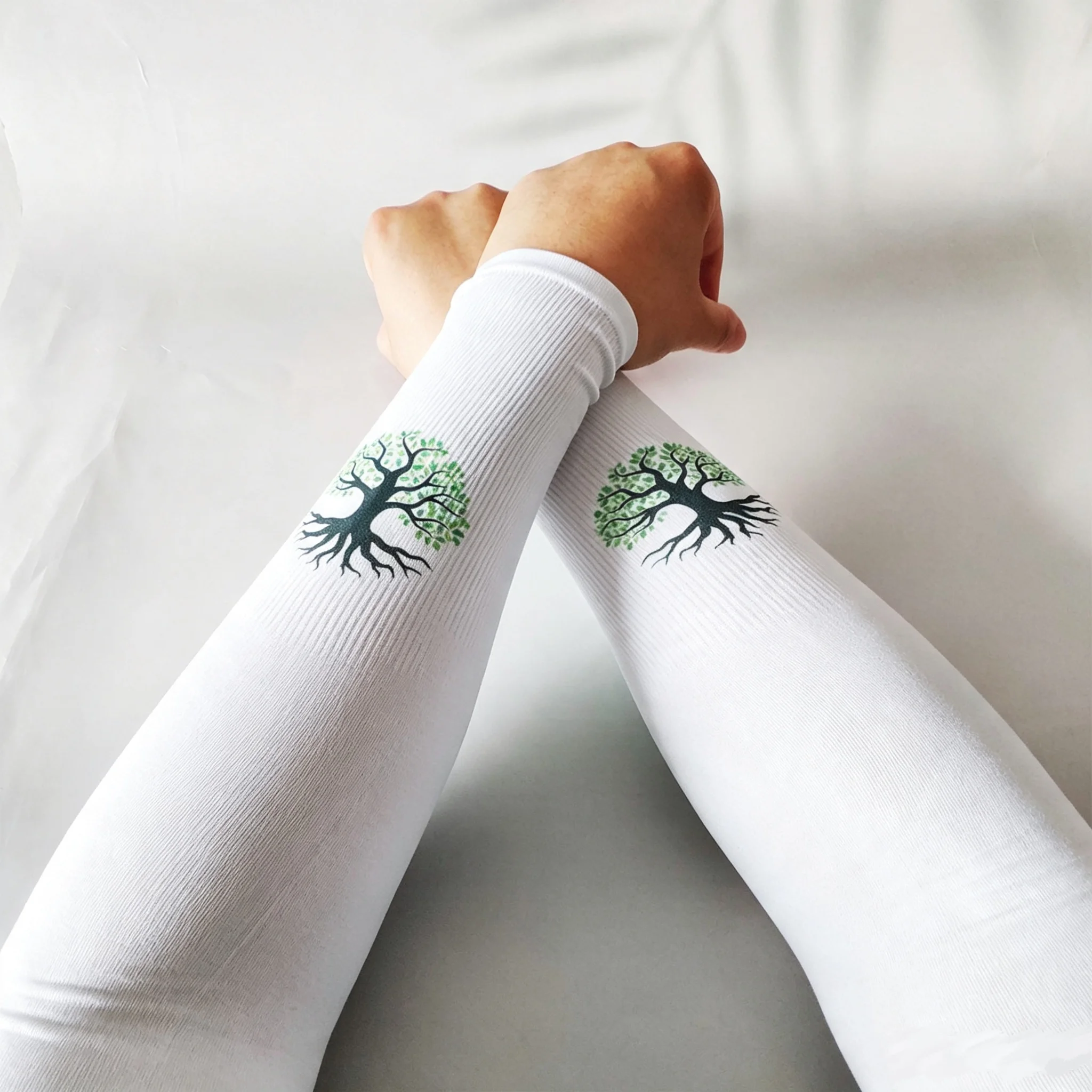 2026 new summer natural tree pattern arm sleeves, unisex decorative cool sleeves for outdoor sports, gardening, cycling trends