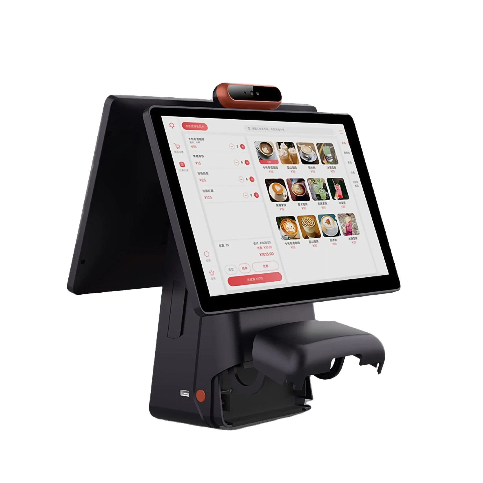 

All In One Pos Terminal Qr Code Barcode Scanner Android Grace Cash Register Machine POS System