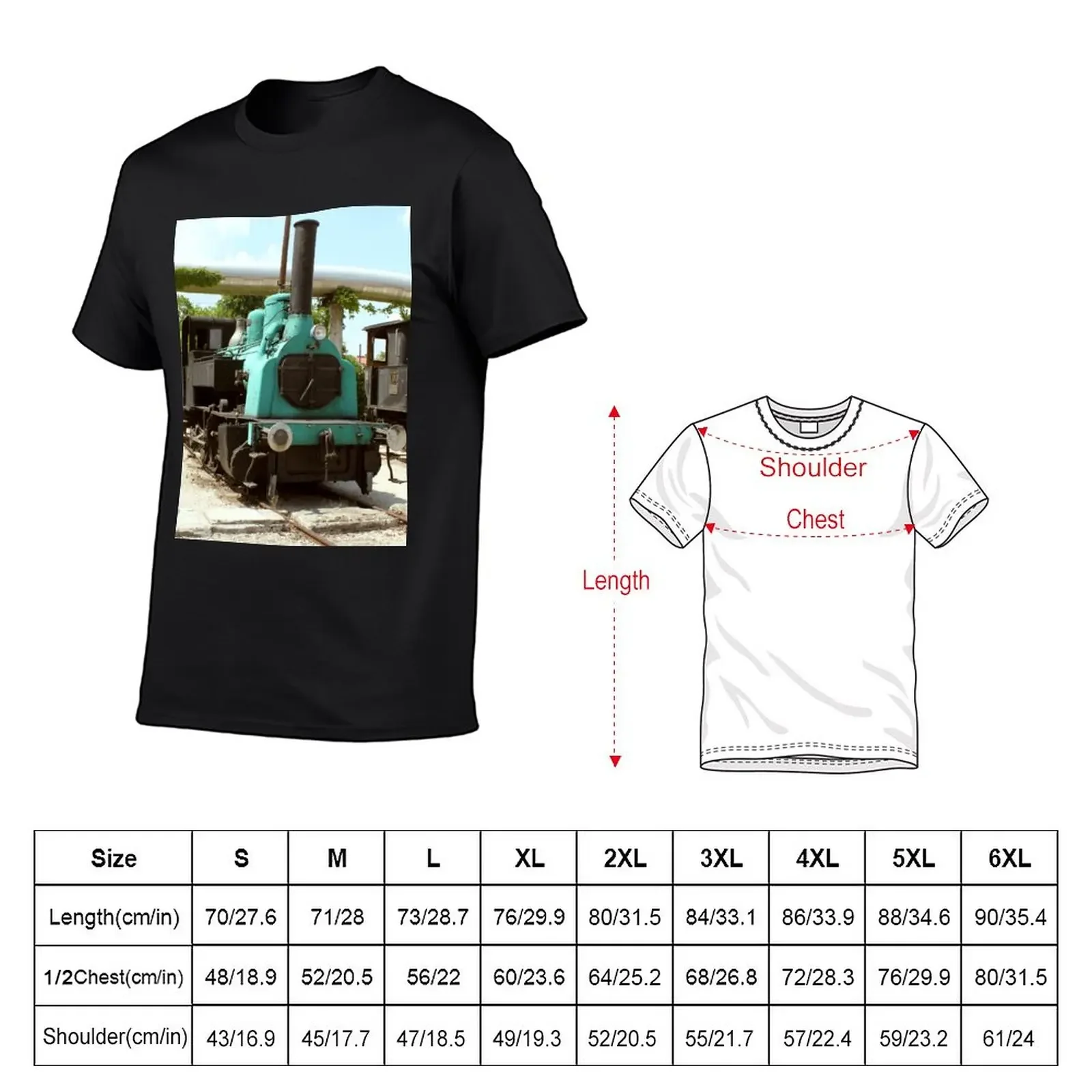 Vintage Trains of Europe-Blue Locomotive T-Shirt shirts graphic tees aesthetic clothes blanks mens graphic t-shirts big and tall