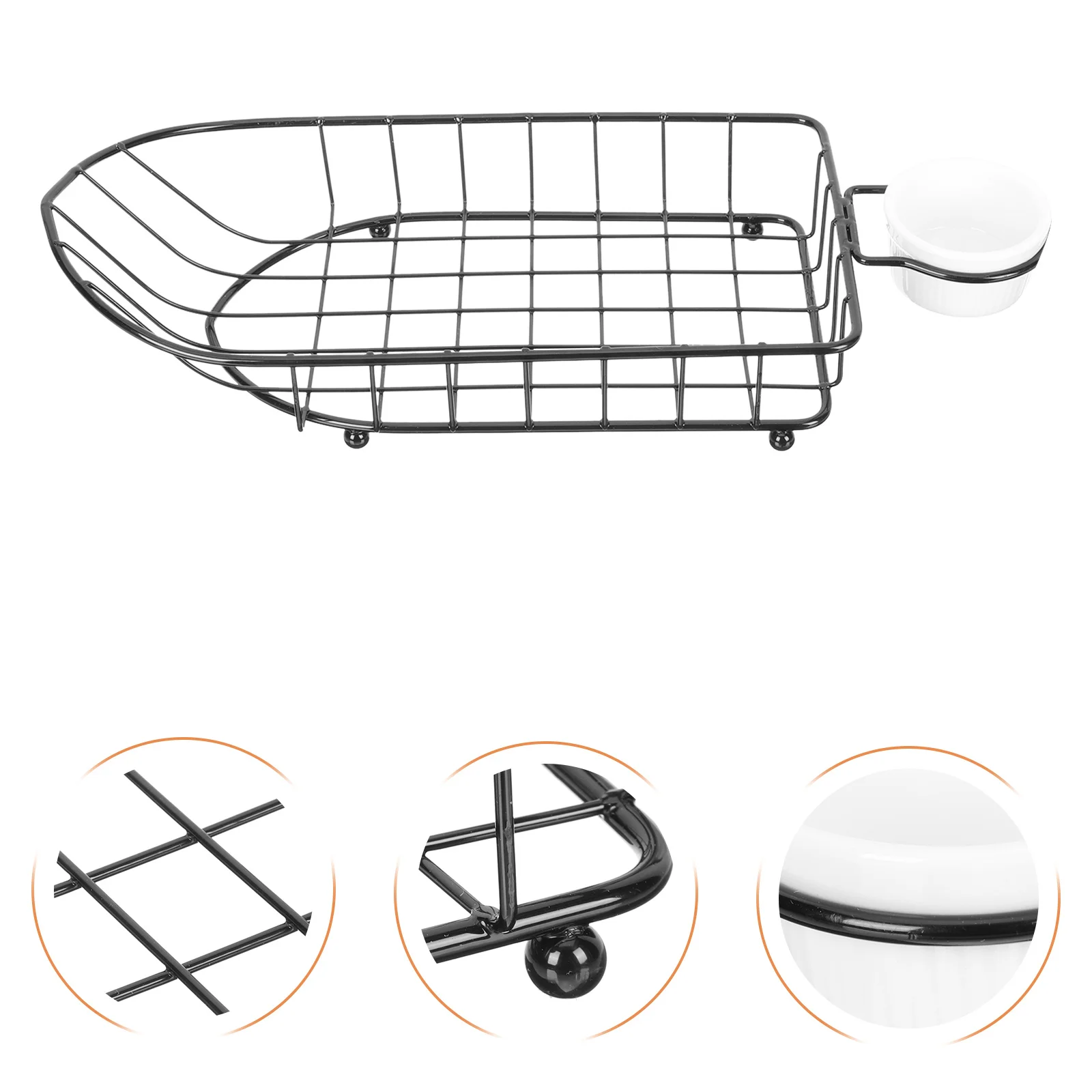 

1Set Iron Fruit Basket Premium Hollow-Out Design Large Capacity Snack Storage for Hotel Restaurant Home Use French Fries Holder