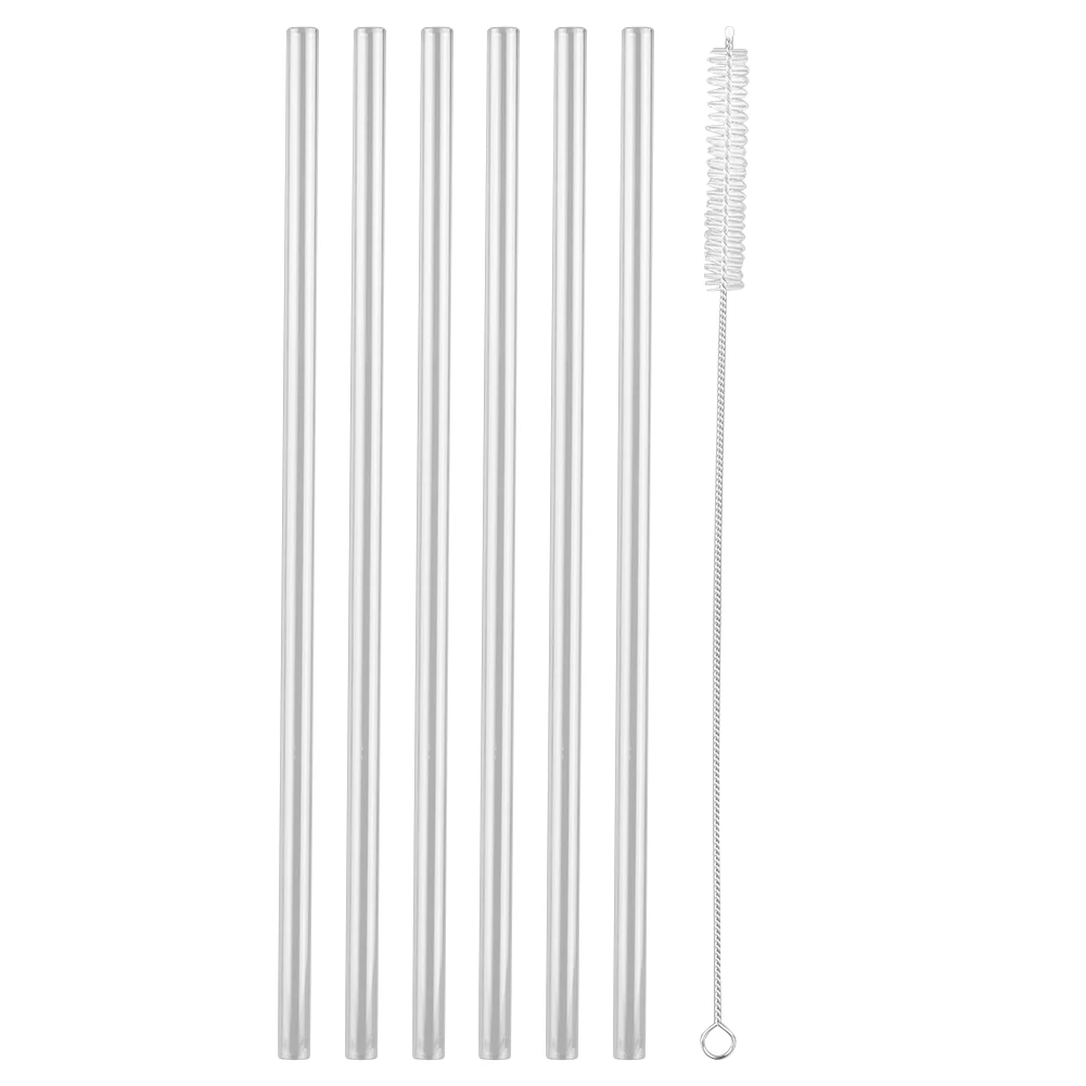 

6Pcs Replacement Straw with Cleaning Brush Drinking Straws Clear Straw for Stanley 20/30/40oz Accessories