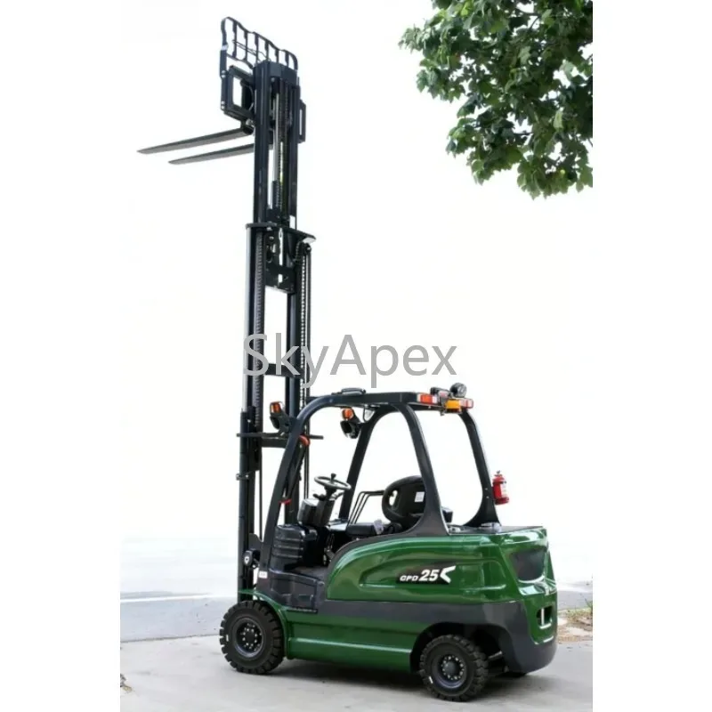 2.5 Ton Electric Forklift Truck Lift Height 3m 4m 5m 6m Montacargas CE Certified Heavy Duty  All Terrain for Warehouse Logistics