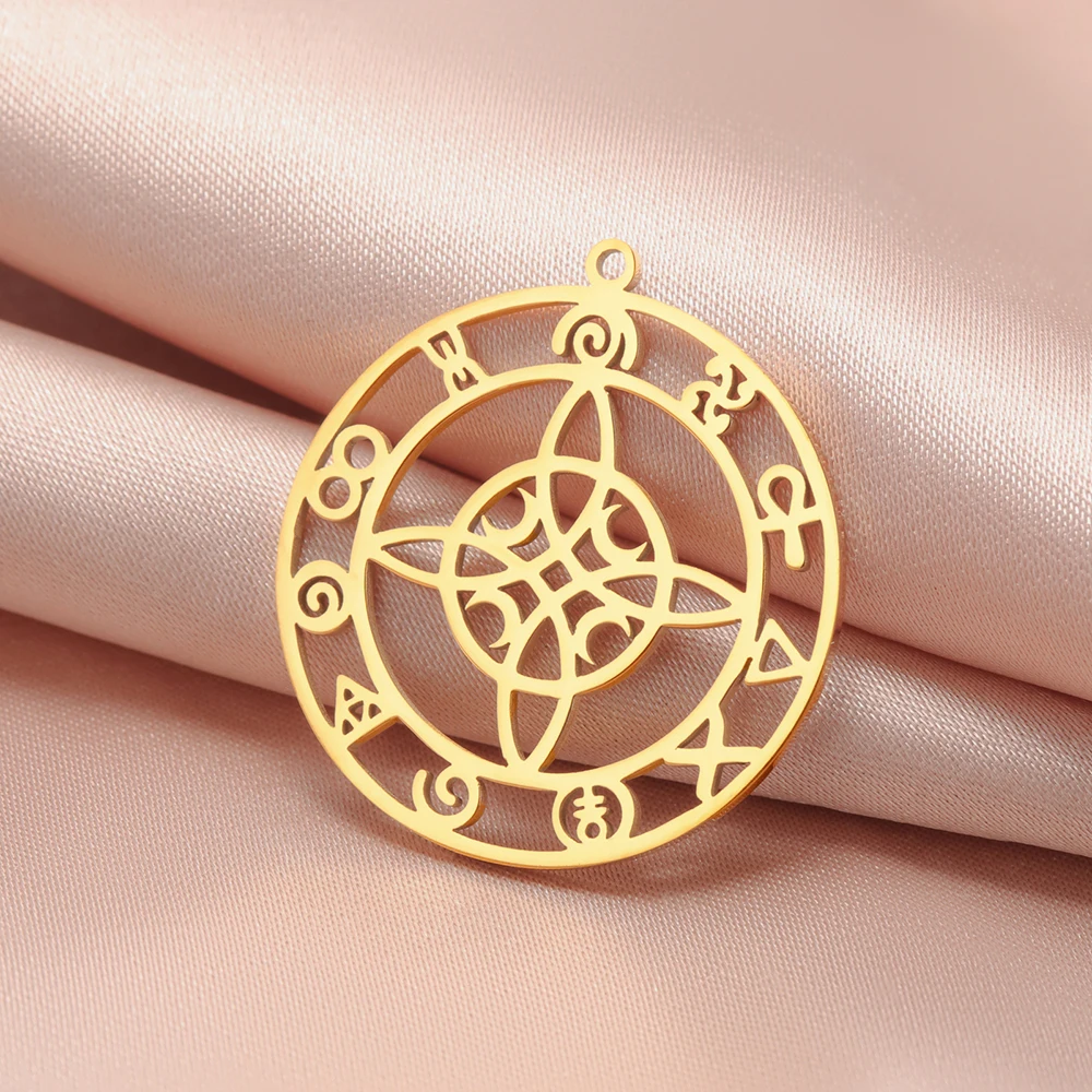 Dawapara Edelstahl Hexenknoten Charms für Halskette Ohrringe Trinity Knot Religiöse Symbole Anhänger DIY Schmuckherstellung – Detail 20
