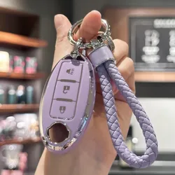 TPU Key Fob Cover Keychain Lanyard for Nissan 370Z Armada Kicks Murano Pathfinder Rogue Titan Versa Note Infiniti Smart 3
