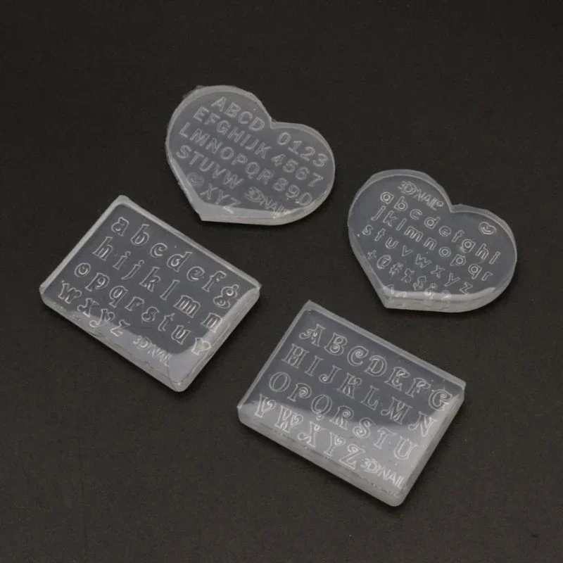 Mini Letters Numbers 3D Art Decorations UV Crystal Epoxy Mold Ornaments Silicone Mould DIY Crafts Jewelry Mold