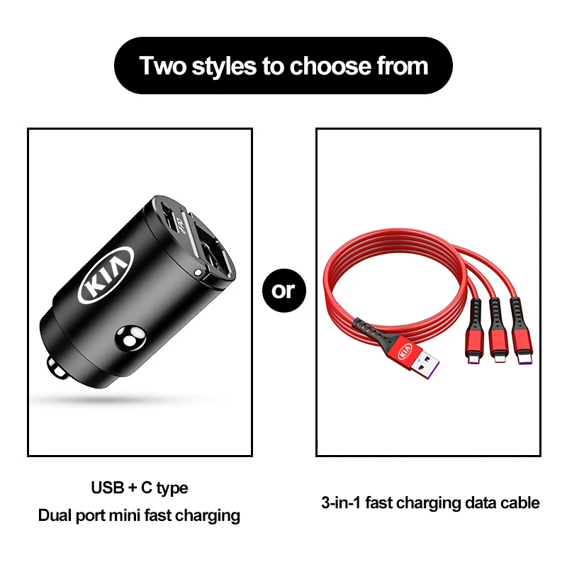 USB صغير سيارة شاحن سريع كابل نقل بيانات/ولاعة السجائر تحويل المكونات لكيا سبورتاج Ceed Seltos كرنفال سورينتو بوريغو ريو K5