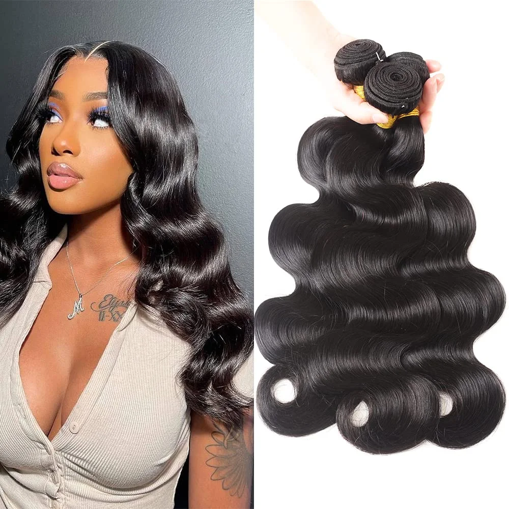 12A Brazilian Body Wave Bundles 100% Unprocessed Virgin Hair Body Wave 3 4 Bundles Human Hair Weave Bundles Deals Natural Black