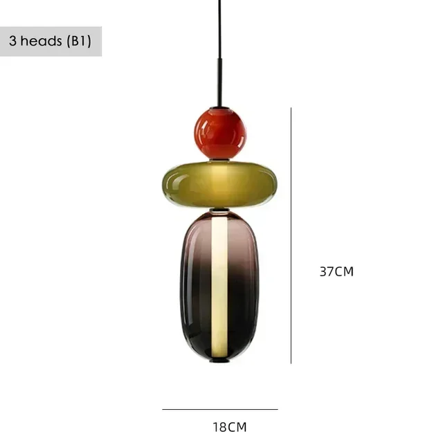Nordic Gekleurde Snoep Hanglampen Koffiewinkels Restaurants Kunst Glazen Hanglampen Decoratieve Bar Verlichtingsarmaturen