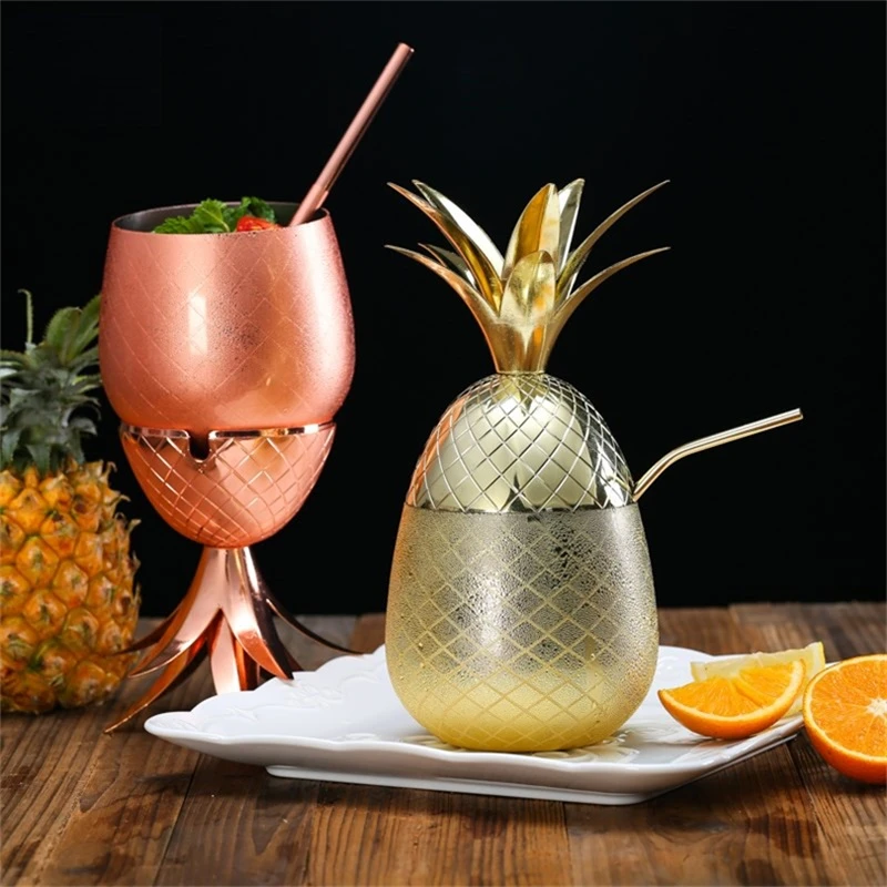 

400ml/550ml/900ml Pineapple Mug Moscow Mule Copper Mugs Metal Mug Cup Stainless Steel Beer Wine Coffee Cup