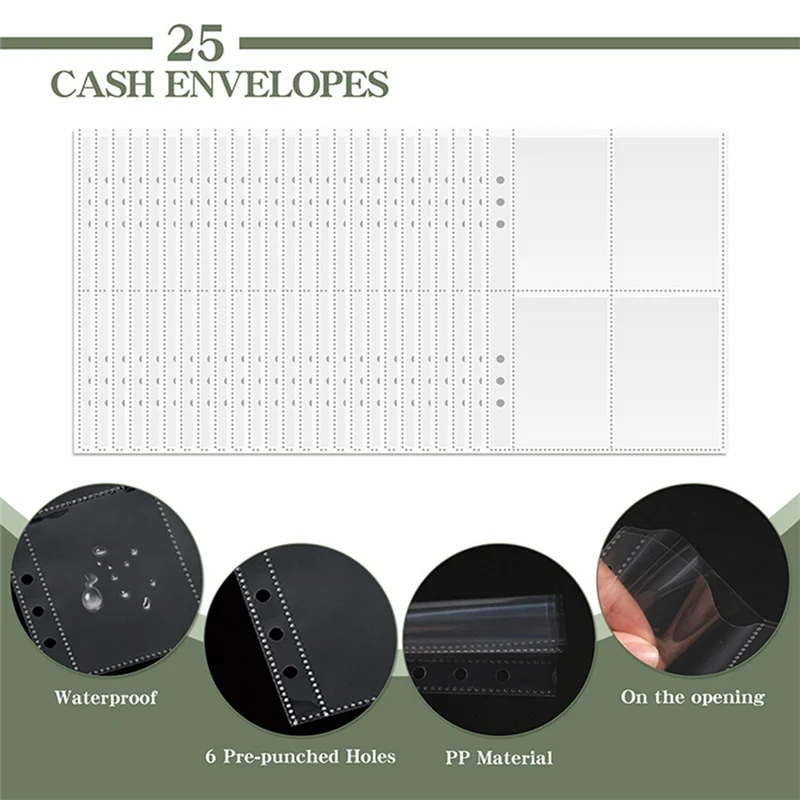 A13E-52 Week Money Saving Challenge Binder,Money Saving Binder With Savings Challenges Book And Cash Envelopes