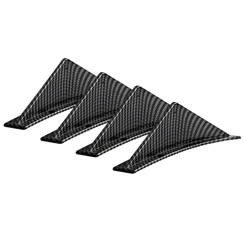 

Car Rear Lower Bumper Wing Lip Diffuser,Anti-Crash Spoiler Shark Fin Protector,Rear Bumper Splitter Lip Wing,Curved 4PCS Parts-A