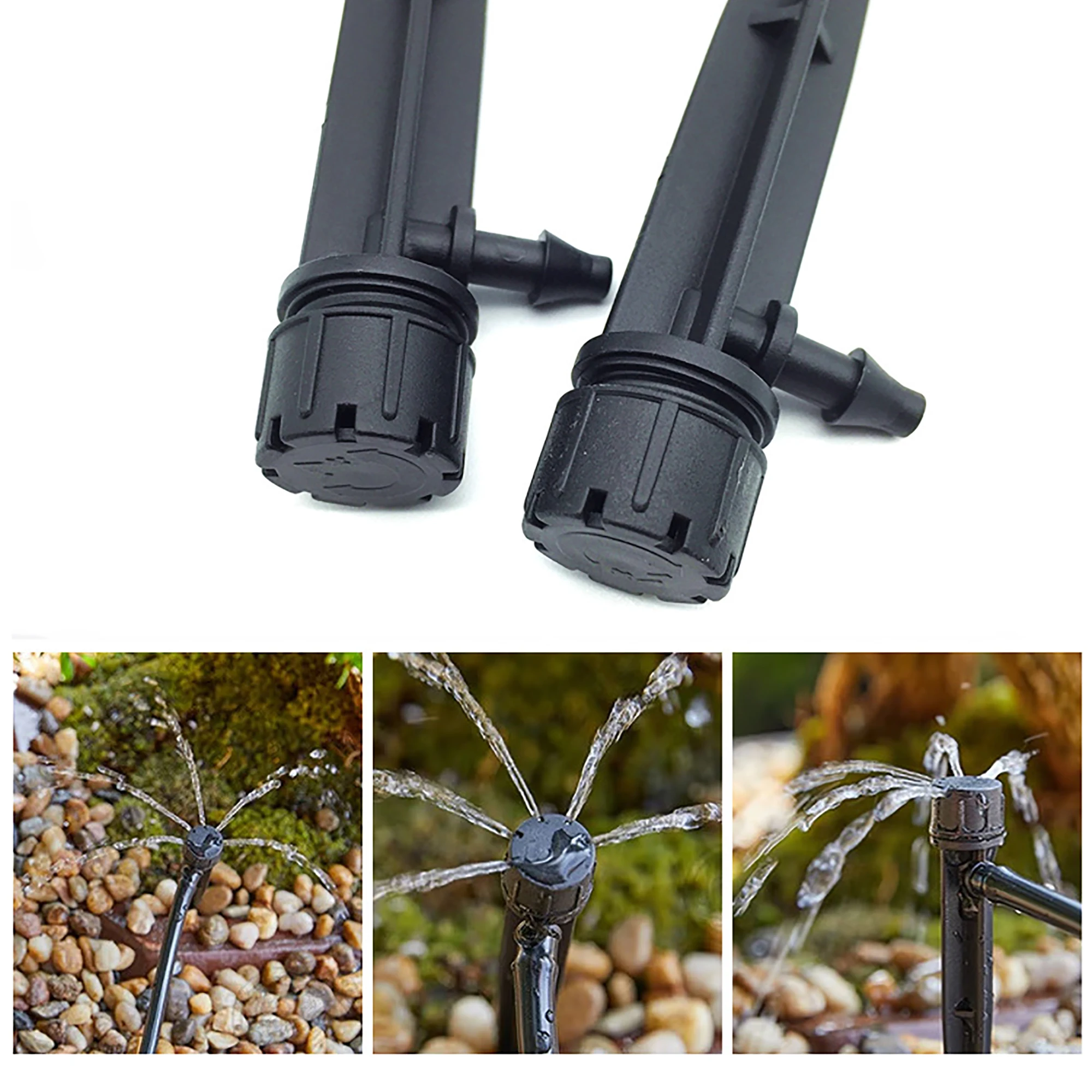 50Pcs Adjustable 8 Hole Spiked Dripper Gardening Sprinkler Drip Irrigation Staked Emitters Garden Greenhouse Watering Device