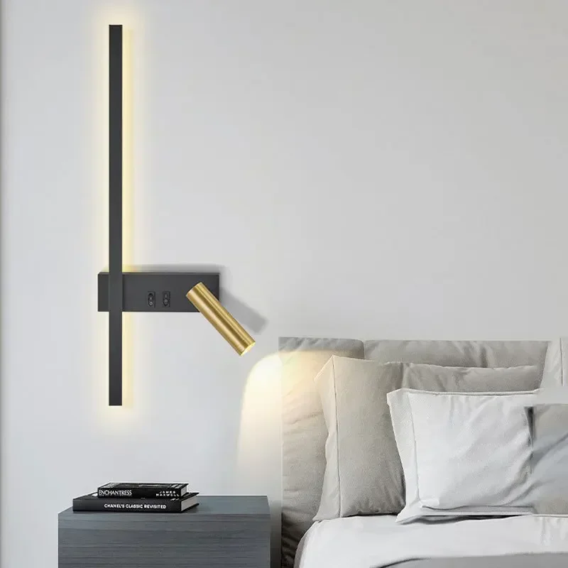 Moderno ajustável led arandela de parede para o quarto cabeceira sala estar sofá fundo lâmpada parede casa decoração luminária lustre