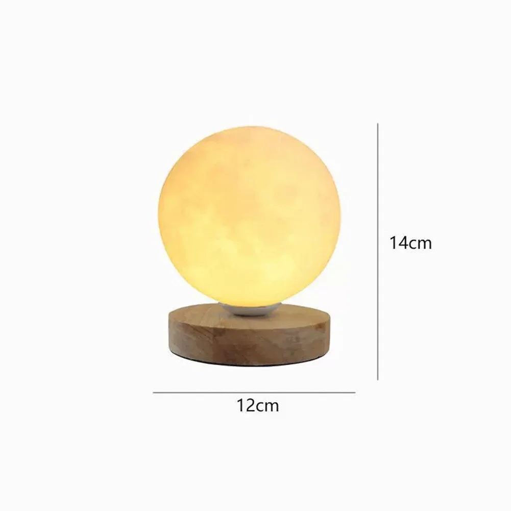 Lampada da comodino 3D Moon Lamp 3 modalità di illuminazione luce notturna ricaricabile USB dimmerabile con Base per la decorazione della camera da letto del soggiorno