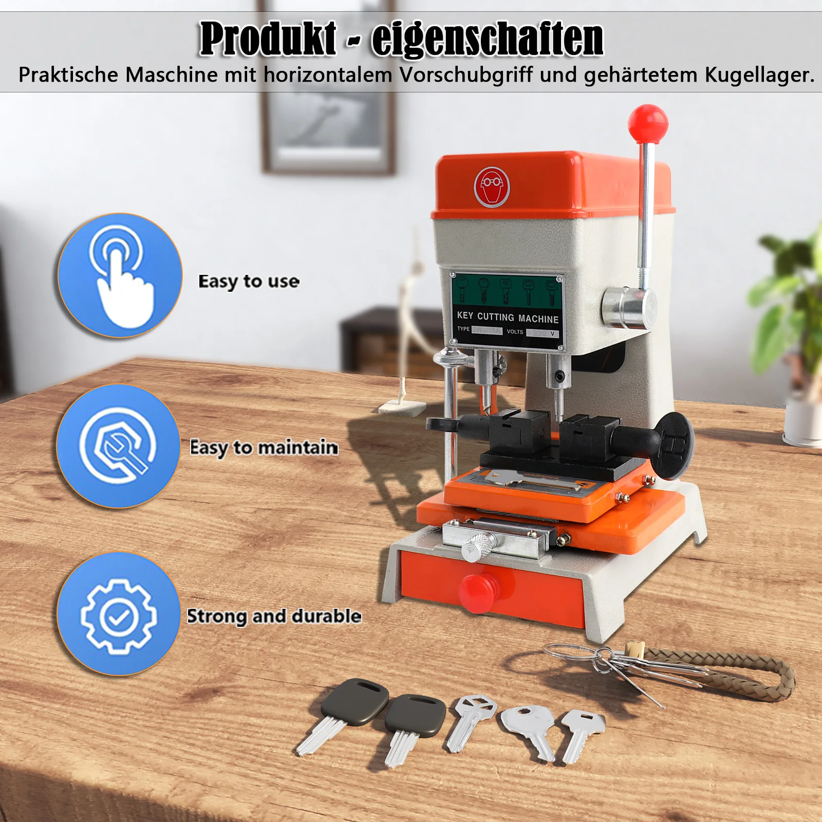 Machine à découper les clés verticale 220V pour la duplication de clés de sécurité, outils de serrurier, kit de crochetage de serrures