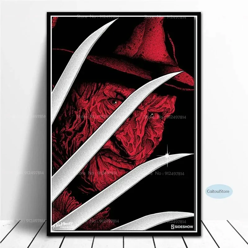 Canvas Painting Freddy Krueger Retro Classic Horror Classic Movie Canvas Mural Home Living Room Decoration Art