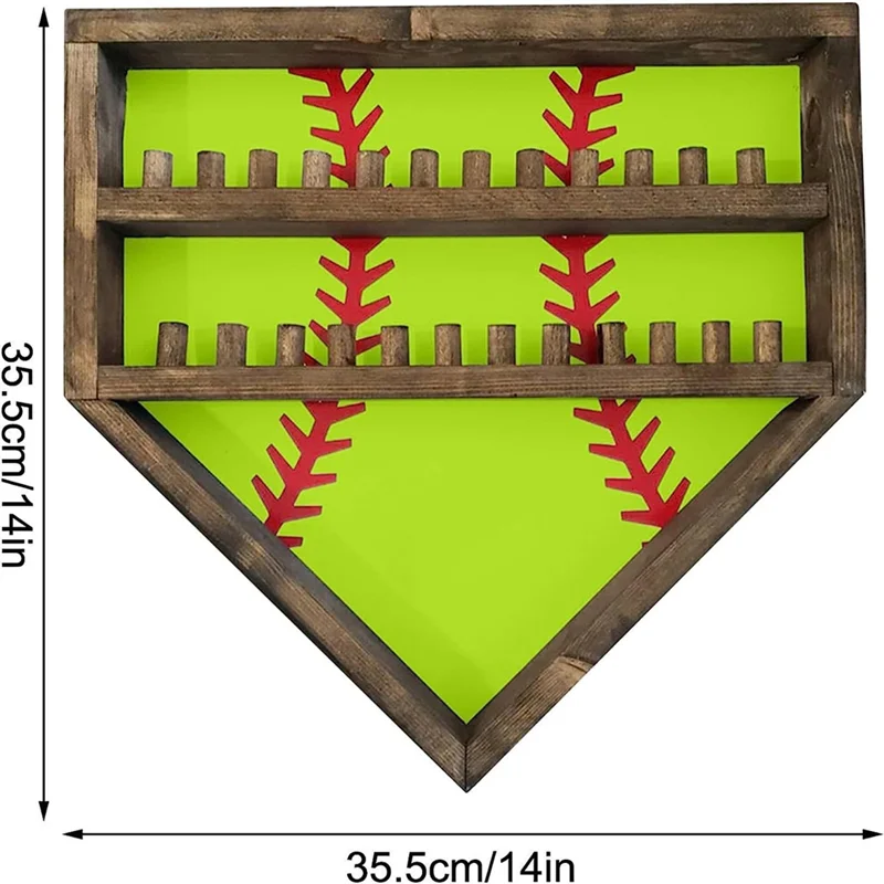 Honkbal Vitrine Honkbalhouders Voor Ballen Display Honkballen Muur Display Doos Antifade Uv Bescherming Wit