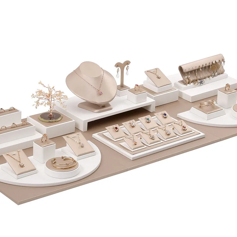 

Подставка для демонстрации ювелирных изделий цвета шампань, витрина для украшений, подставка для демонстрации нефрита, органайзер для хранения ожерелий, колец и серег