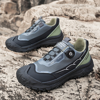 Platform Men's Hiking Shoes Anti-Slip Durable Leather Trekking Shoes Man Camping Mountain Shoes Men Comfort Outdoor Work Sneaker