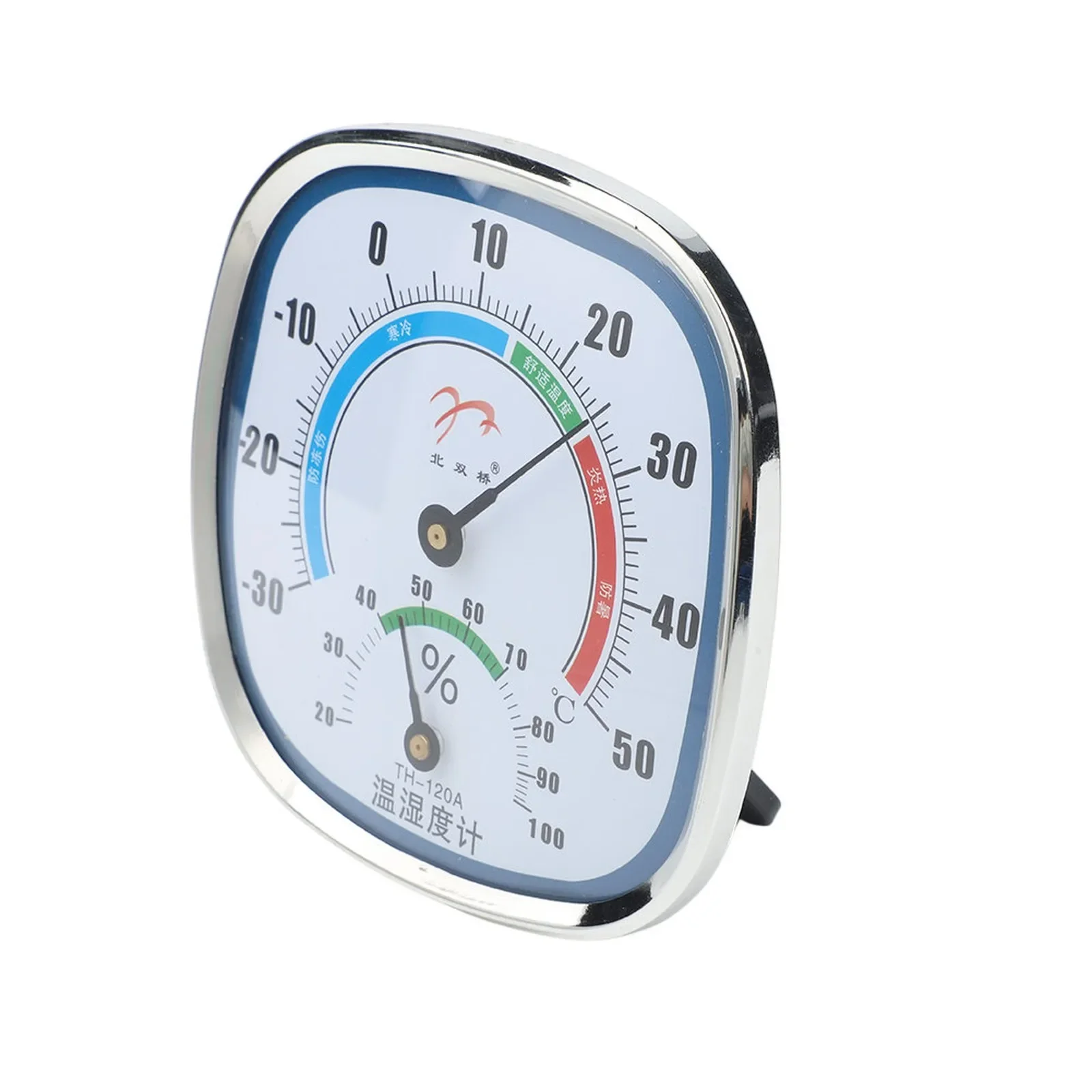 Wall Mounted Temperature Humidity Monitor With ABS Construction Glass Lens And Mechanical For Reliable Readings