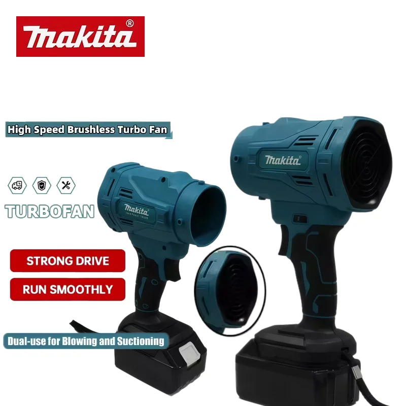 

Makita High Speed Brushless Electric Air Blower 6-Gears Jet Turbo Fan 130000RPM Violent Fan Cordless Air Duster For 18V Battery