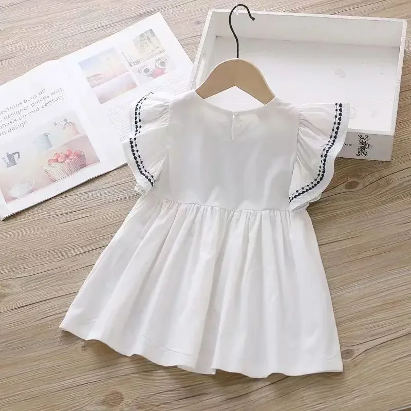 2024 New  Summer Baby Kids Mesh LacePrincess Dress Vestidos For Girl Party Dress Baby Net Yarn Clothes KidsOutfits  2-9T