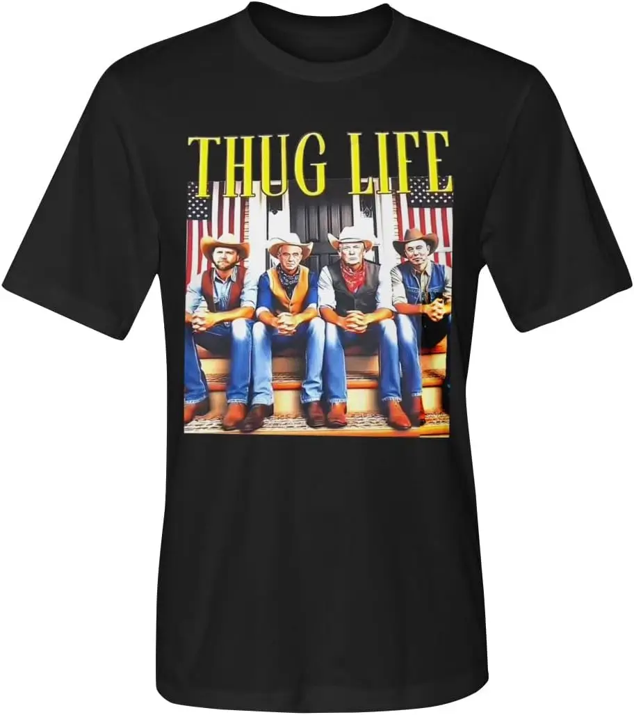 تي شيرت Thug Life Trump JD Vance Elon Musk JFK Kenedy تي شيرت هدايا مضحكة لمحبي ترامب يجعل القمامة رائعة مرة أخرى