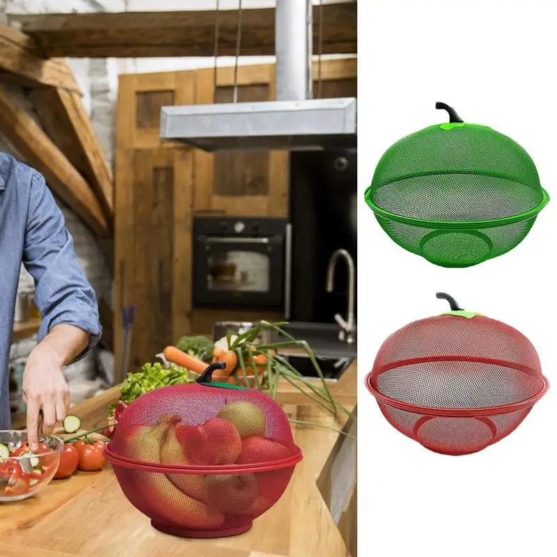 

Mesh Vegetable Bowl Countertop Metal Wire Fruit Bowl Protective Fruit Holder Reusable Vegetables Fruit Holder Countertop Metal