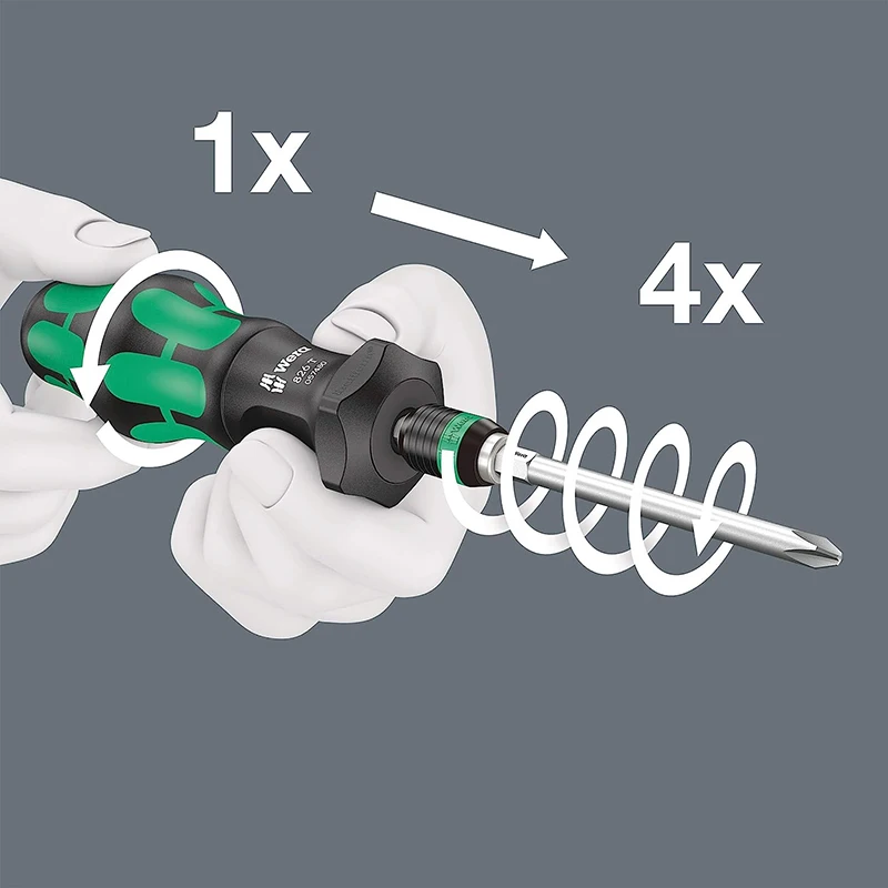 Werab 05057480001 826 T Kraftform Turbodrill Vaste Schroevendraaier Handvat Riem Quick Release Collet Eenvoudige Bediening