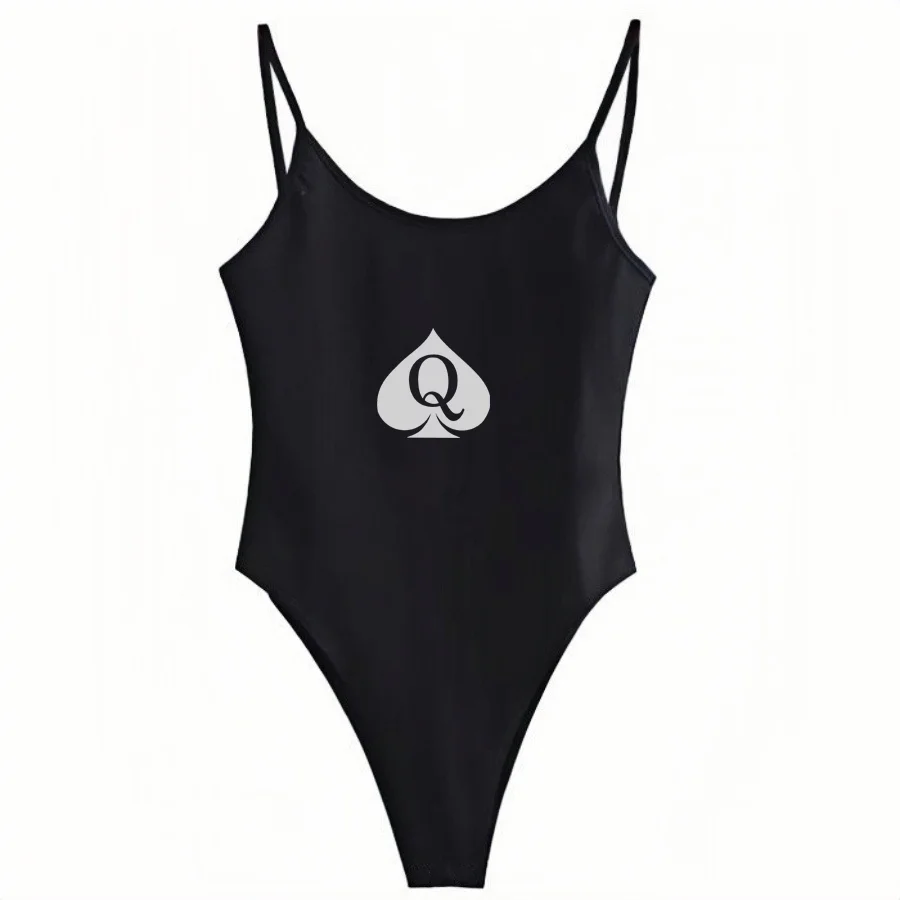 

Women's Cami Thong Bodysuit Double Lined Square Neck Backless Body Suit Spaghetti Strap Tank Tops