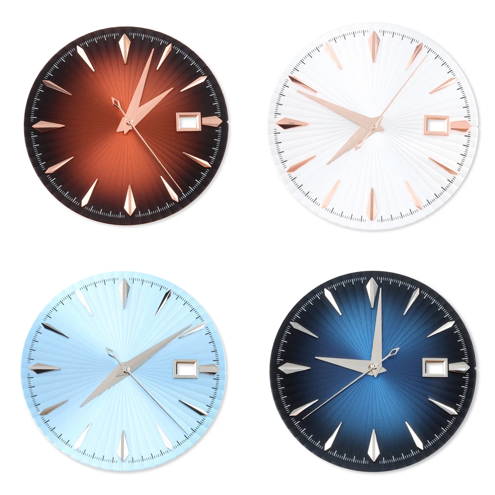 35mm NH35 Dial No Logo Stainless Steel Fit Cocktail Watch Face with Hands For NH35 NH36 Automatic Movement Watch Mod Accessory