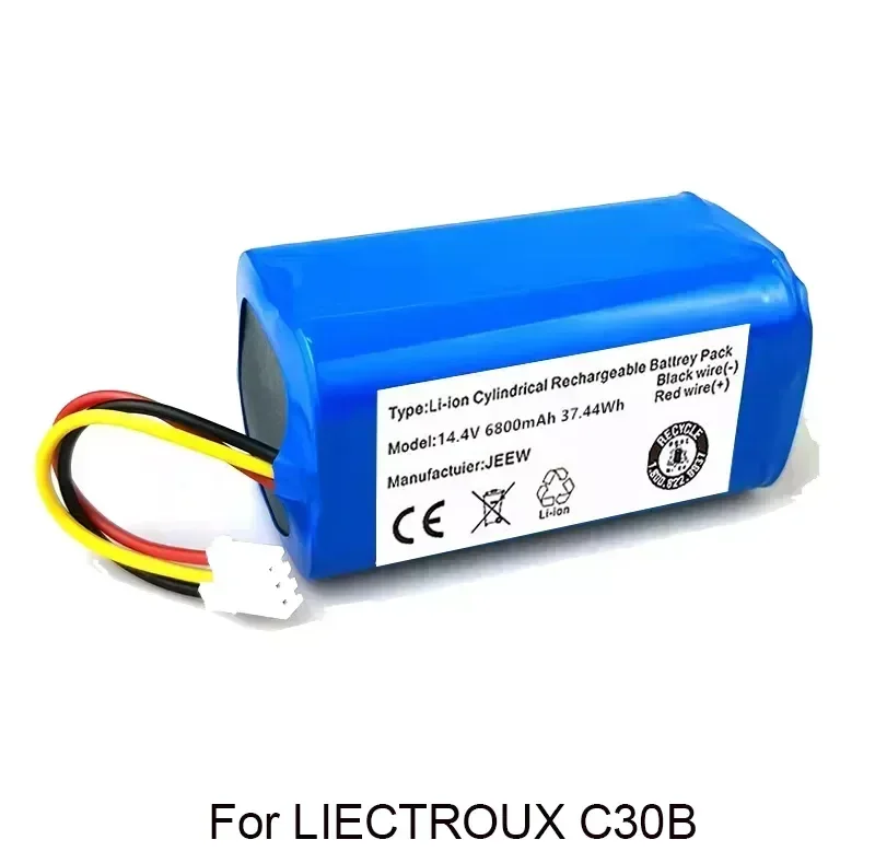 100% New Original 14.4v 12800mAh Battery for LIECTROUX C30B Robot Vacuum Cleaner 1pc/Pack