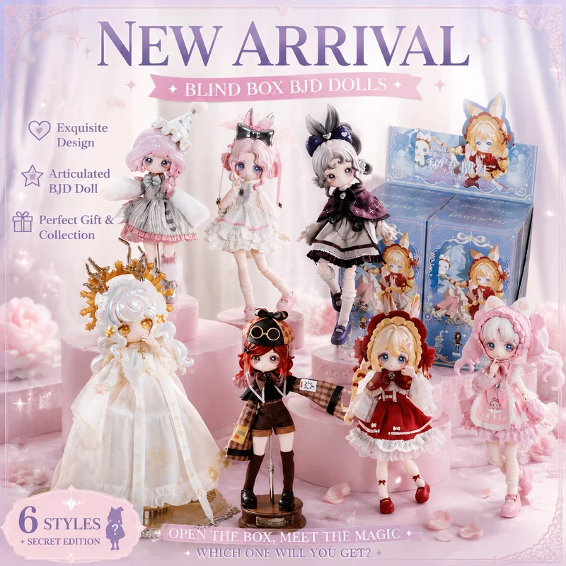 Genuine The Lulu Elf Story Mystic Realm Pact Blind Box 1/8 Scale BJD Articulated Doll Cute Trendy Figurine Desktop Ornament Gift
