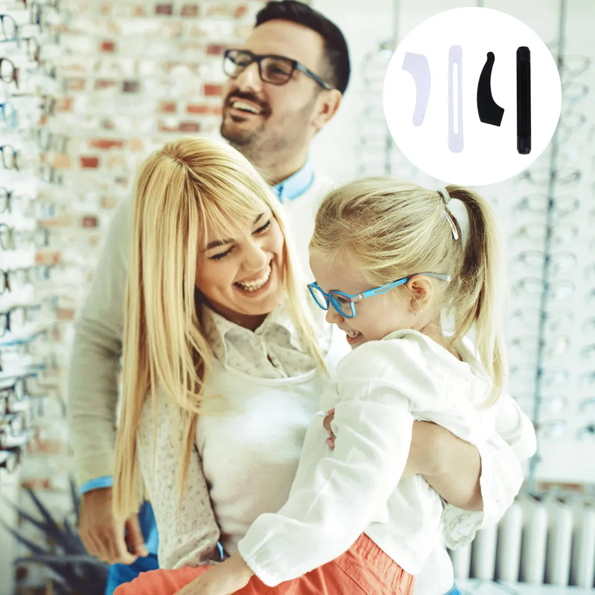 

48Pairs Professional Eyeglasses Repair Kit with Nose Pads Nose Grips Hook Grip Holders for Glasses Repair Shop Home Outdoor Use