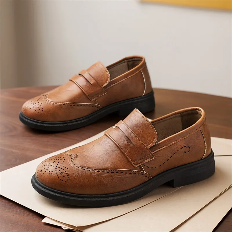 Fashionable Men's Office Formal Shoes Low Cut Daily Comfortable Pointed Multifunctional Men's Wedding Men's Shoes Large Size