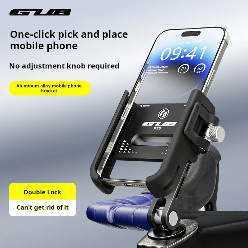 GUB Handlebar Stem Cap Phone Holder Universal Motorcycle MTB Road Bike Cell Phone Mount Quick Release Bracket Holder Bicycle